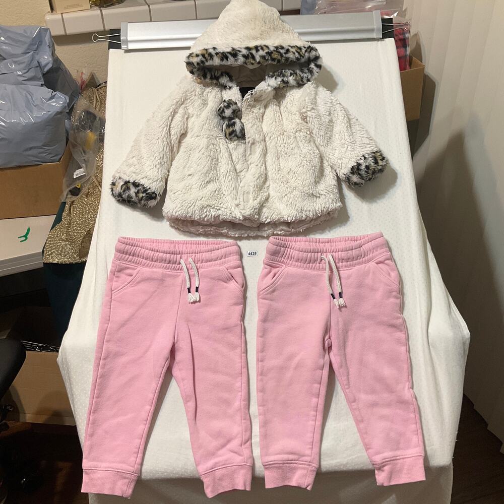 Rothschild | Cat & Jack Bundle Clothes Toddler Girl 18M Ivory Jacket Pink Pants